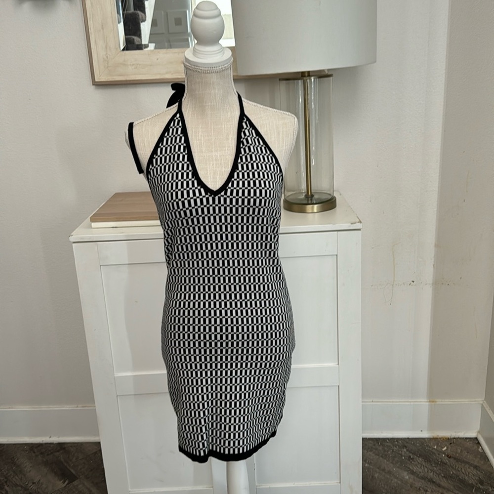 Butter Melon NWT Mini Bodycon Check Dress